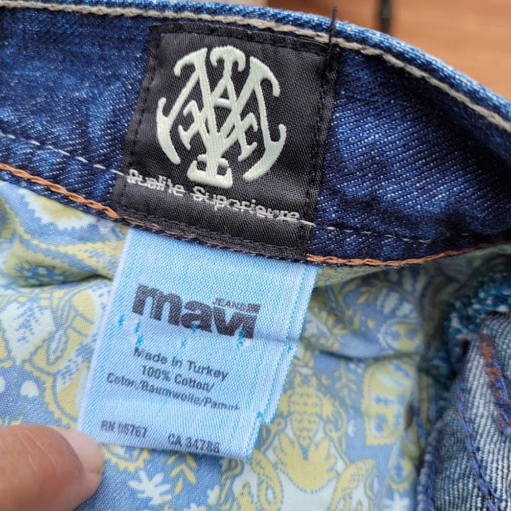 SOLD: Mavi Matt Denim Blue Jeans 30x30 Distressed Nordstrom's Eco Luxury - Picture 7 of 8